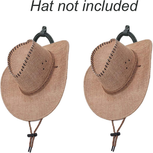 Cowboy Hat Rack for Wall Hat Holder Organizer Western Hat Hanger Hooks Cap Wall Mount Storage (2)...