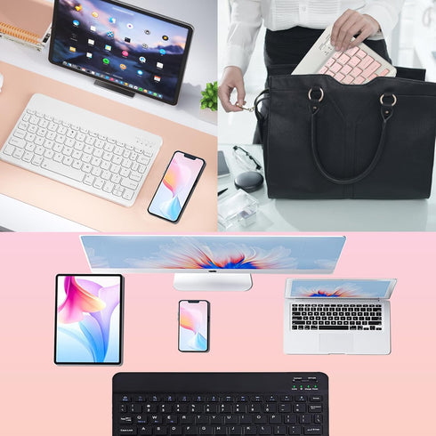 Bluetooth Keyboard for iPad 10th Generation,Mini Rechargeable Wireless keyboard Compatible with iPad 10.2 (9th/8th/7th), iPad Pro 13/12.9/11 Inch,...