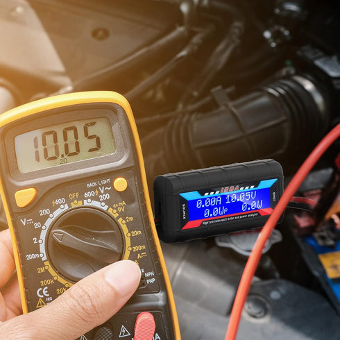 Yunsailing 2 Pcs High Precision Watt Meter Power Analyzer Battery Consumption Performance Monitor Power Monitor with Backlight Digital LCD Screen(...