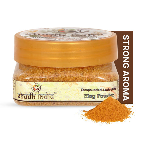 Shudh India Asafoetida (Hing) Powder, 100% Pure, Salt Free, No Added Preservatives, Aromatic & Natural, Ground Asafetida for Cooking, Vegan, Non-G...