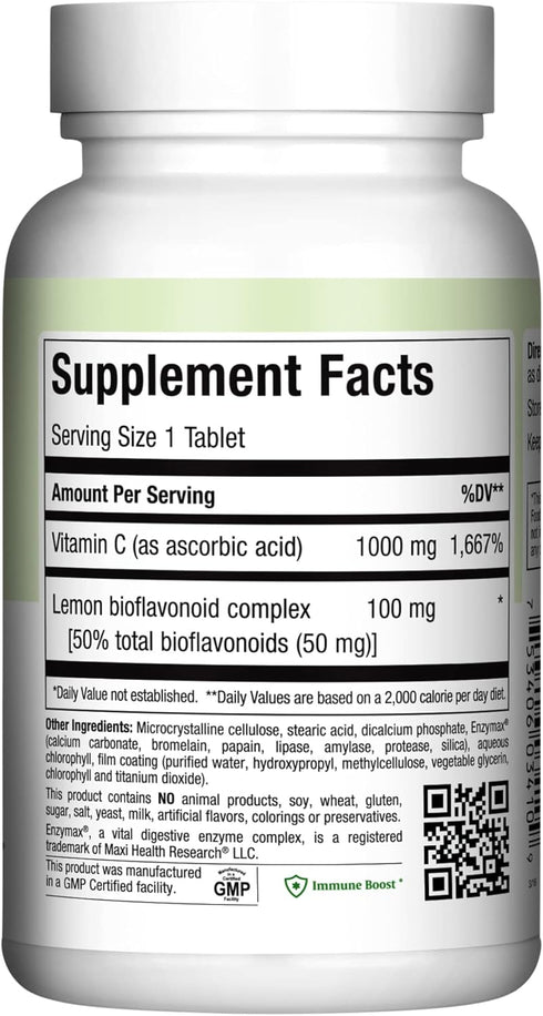 1000 mg Vitamin C - 1000mg Tablets Ultra High Absorption Formula - Gluten Free Kosher Dietary Non GMO Vitamin C Supplement for Immune Support - VI...