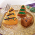Crethinkaty Christmas Tree Shape Mini Cake Pan Pie Molud, 5.3IN Cake Tin with Non Stick Coating Baking Molds Bakeware Tray for Christmas Cake Choc...