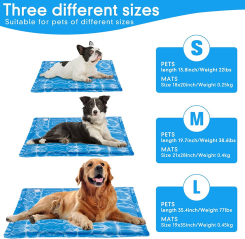Cooling Mat for Dogs Water Injection Cooling Mats Cooling Bed Mats,Self Cooling Pet Dog Cool Mat Pads for Dogs Cats Indoor and Outdoor (Large, Blu...