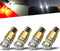 iBrightstar 12-24V Super Bright 194 912 921 168 175 2825 W5W T10 LED Bulbs with projectors for Car Truck 3rd Brake Lamp Cargo Lights, White/Red...