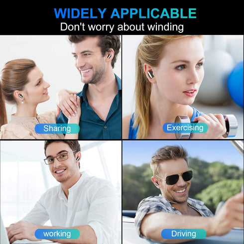 Bluetooth Earbuds 5.0 Wireless Earbuds CVC8.0 Noise Cancelling with Wireless Charging Case, IPX8 Waterproof TWS Stereo Headphones in Ear Built in ...