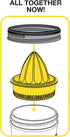 Jarware Juicer Lid for Wide Mouth Mason Jars, Yellow...