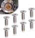 8 PCS Car Rotor Brake Disc Screws, 93600-06014-0H Screws Replacement, Stainless Steel Repair Tool, Automotive Retaining Parts, Compatible with Hon...