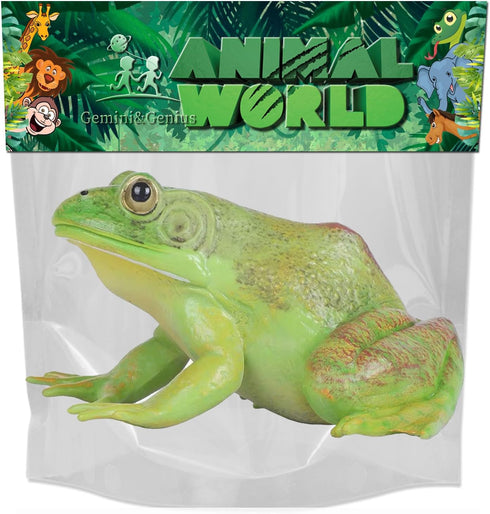 Gemini&Genius Tree Frog Toy Figure for Kids, Realistic Hand Painted Toy Bullfrog Action Figure Play or Display Toy, Animals Educational and Role P...