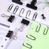 500 Pcs Black push pins Set, Binder Clips Paper Clips Map Tacks Sets Decorativefor Cork Board 5 Style Black Office Supplies for School and Home (B...