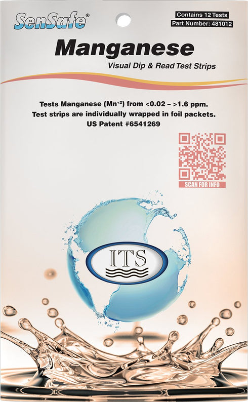 Industrial Test Systems 481012 Sensafe Manganese Water Test Strip Kit 12 Tests...