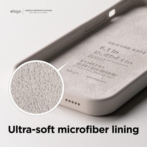 elago Compatible with iPhone 14 Pro Case, Liquid Silicone Case, Full Body Protective Cover, Shockproof, Slim Phone Case, Anti-Scratch Soft Microfi...