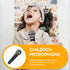 NUOBESTY Pretend Microphone for Kids Fake Microphone Prop Plastic Microphone Toy for Karaoke Music Birthday Party Favors Black...