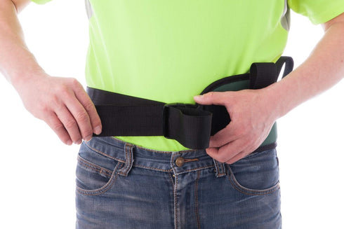 COW&COW Padded Gait Belt with 4 Handles and Quick Release Buckle 5.5 inchs(Green, M/28inches-48inches)...