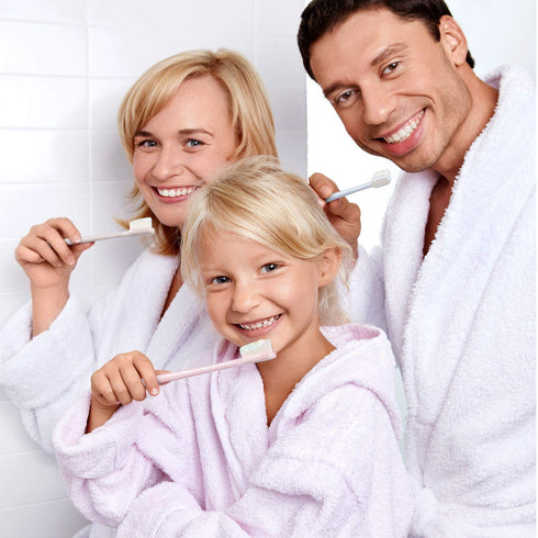 4 Pieces Extra Soft Toothbrushes for Sensitive Gums 20000 Soft Bristle Toothbrush Micro Nano Manual Toothbrush for Fragile Gums Elderly Adult Kids...