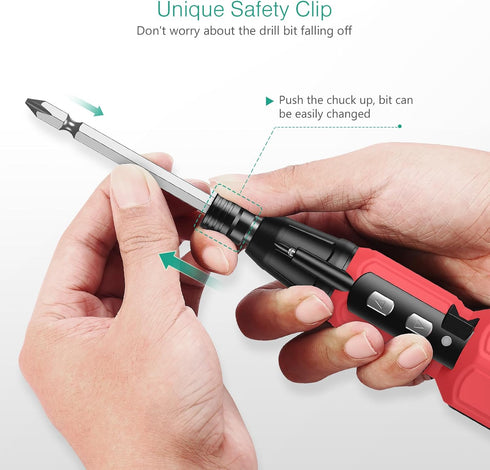 ORIA Cordless Electric Screwdriver, Rechargeable Power Screwdriver, Mini Electric Repair Tool Kit with LED Lights, USB Cable, Bits Holder, for Pho...
