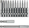 12 Pcs Torx Head Screwdriver Bit Set + 2 Sizes Magnetic Drill Bit Extension Holder, 1/4" Hex Shank S2 Security Tamper Proof Screw Driver Kit Tools...