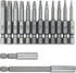 12 Pcs Torx Head Screwdriver Bit Set + 2 Sizes Magnetic Drill Bit Extension Holder, 1/4" Hex Shank S2 Security Tamper Proof Screw Driver Kit Tools...