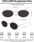 Dollger Oval Sunglasses for Women Vintage Metal Frame Glasses Anti Reflective Retro Eyeglasses Unisex...