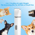 Dog Grooming Kit Clippers with Nail Grinder ONLY for Small Dogs Cats, 4 in 1 Low Noise Cordless Electric Paw Trimmer, Scissor Comb Bundle, Hair Cl...