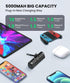 Small Portable Battery Charger for iPhone, Little Battery Pack with Metal Stand/100%-0% LCD Display/Back LED Flashlight Mini Power Bank Charger fo...