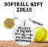 Sportybella Softball Keychain, Softball Believe In Yourself and You Will Be Unstoppable Gift...