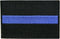 Thin Blue Line Patch Embroidered Tactical Applique Army Morale Hook & Loop Emblem...