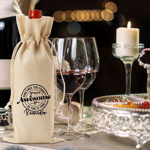 YUANHAO Best Friends Wine Bag, Friendship Gifts for Bestie Friends, Thanksgiving Christmas Appreciation Gifts for Coworker, Sometimes You Forget Y...
