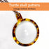 MAGDEPO 3X Pendant Magnifying Glass Necklace Magnifier Transparent Tortoiseshell Pattern Rim 1.5" Lens with Card Magnifiers for Reading Small Text...