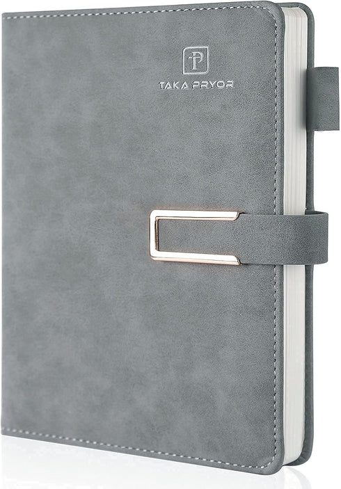 Leather Journal Notebook Lined, Hardcover Magnetic Closure, Personal Writing Notebooks, with Pen Loop?Medium 5.7 x 8.3 inches, 120 GSM Paper Gifts...