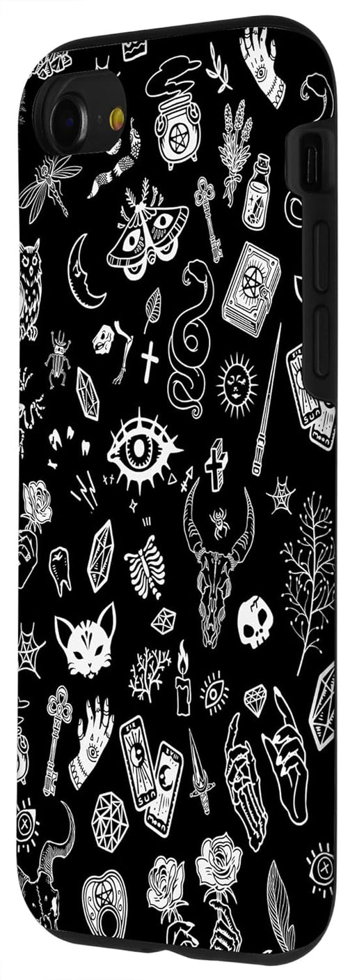 iPhone SE (2020) / 7 / 8 Witchy Gothic Black Spiritual Magic Wicca Mystic Witchcraft Case...