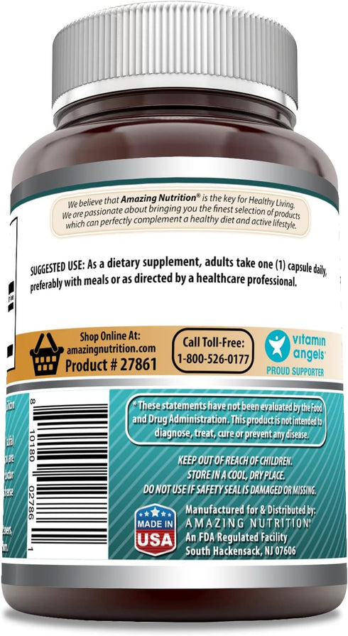 Amazing Formulas PABA Supplement | 500 Mg Per Serving | 100 Capsules | Non-GMO | Gluten-Free | Made in USA...