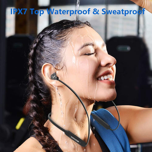NANAMI Bluetooth Headphones Wireless Earbuds - Sports Magnetic Neckband Wireless Headsets, HiFi Stereo Deep Bass Updated Bluetooth 5.3 Earphones I...