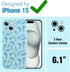 OOK Case for iPhone 15 Case Cute Flower Floral Design for Girls Women Soft TPU Camera Lens Protective Phone Cover for iPhone 15 6.1 Inch Blue...