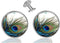 Custom Classic Jewelry Tuxedo Shirt Sliver Cufflinks Men's Unique Business Wedding Gifts (Peacock Feather)...