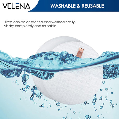AZ2002 Vacuum Filters Replacement for Shark Vertex DuoClean PowerFin Upright Vacuum AZ2002, AZ2000W, AZ2000 Vacuum Filter, Part XFFKAZ2000, XHFAZ2...
