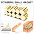 Small Magnets, 3 Different Size Golden Magnets, 50Pcs Tiny Circle Rare Earth Magnets Strong Neodymium Magnets for Whiteboard, Small Refrigerator M...