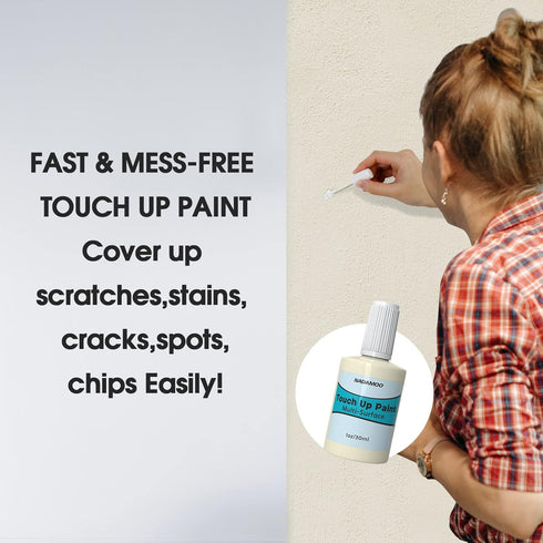 NADAMOO Beige Multi Surface Touch Up Paint, Interior and Exterior House Appliance Paint for Cabinet, Wall, Door, Furniture, Windows, Shutter and T...