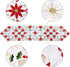 OurWarm Christmas Embroidered Table Runners Poinsettia Holly Leaf Table Linens for Christmas Decorations 15 x 70 Inch...