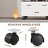 8 PCS 1" Free Punching Pastable Plate Caster with Stickers and Screws, Self Adhesive Swivel Wheels, 360° Rotation Universal Wheel, for Small Appli...