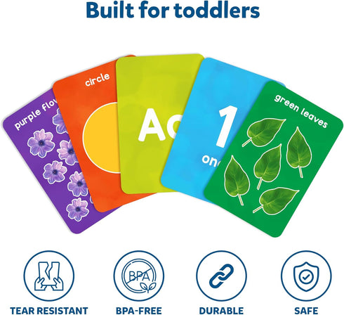 Skillmatics Thick Flash Cards for Toddlers - Letters, Numbers, Shapes & Colors, Montessori Toys & Games, Preschool Learning for Kids 1, 2, 3, 4 Ye...