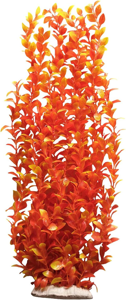 Orange Grass Cluster Aquarium Décor Plastic Plants Extra Large 22 Inches Tall 6516-1...
