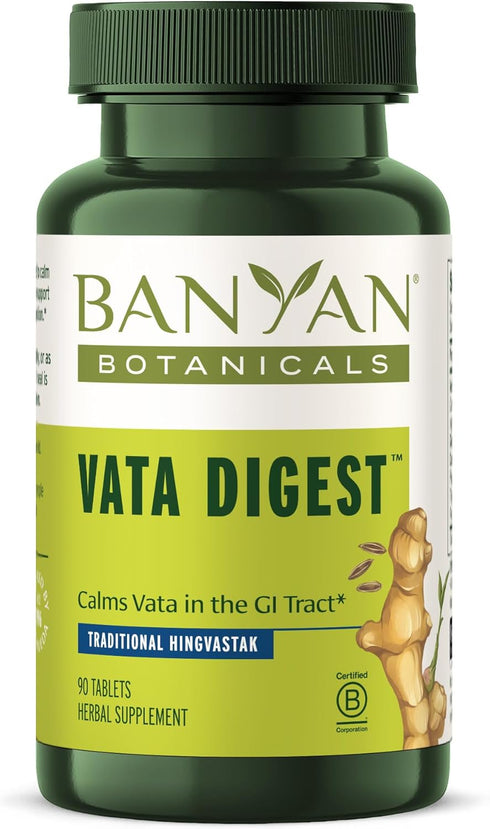 Banyan Botanicals Vata Digest – Organic Digestion Supplement – Warming & Balancing Digestion Aid to Support Comfortable Digestion* – 90 Tablets – ...