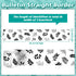 65.6 Feet Farmhouse Black and White Leaves Bulletin Board Borders Waterproof Board Trim Modern Farmhouse Leaves Board for School Classroom Blackbo...