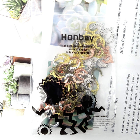 Honbay 80PCS Alloy Horseshoe Charms Pendant DIY Craft Jewelry Making Accessory...