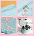 Cute Makeup Bag for Women Girls - Large Capacity PU Leather Waterproof Travel Cosmetic Bag with Handle and Divider Flat Lay Travel Makeup Bag Orga...
