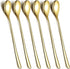 Long Handle Spoon 9.5 Inch Iced Cream Spoons Tea Spoon Coffee Stirrers Ice Spoon Stainless Steel Cocktail Stirring Spoons Dessert Milkshake Teaspo...