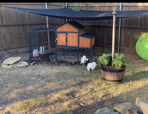 Dog Kennel Shade Cover 95% Sunblock Shade Tarp Panel Net Mesh with Grommets for Outdoor Dog House Large Pet Crate Chicken Coop, 10ft x 10ft...
