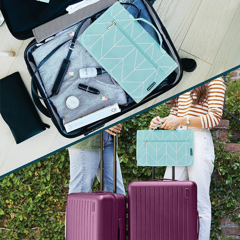 PAVILIA Hanging Toiletry Bag Women Men, Travel Kit Foldable Toiletries Organizer, Roll up Cosmetics Makeup Bag Accessories, Waterproof Essentials ...
