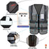 A-SAFETY grey security vest with zipper pockets...