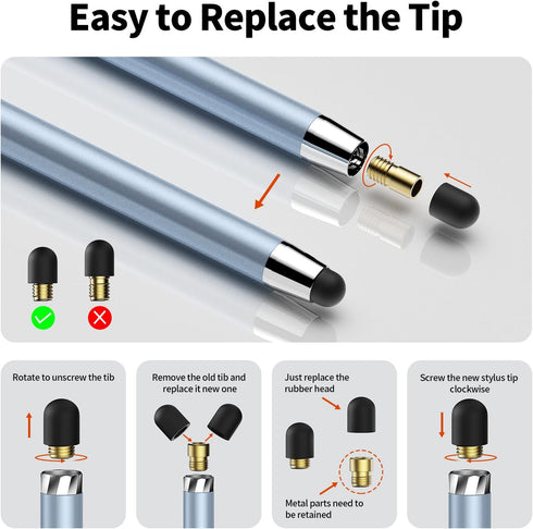 10 PCS Stylus,Stylus Pen for Touchscreen,2-in-1 Stylus Pen for iPad, High Sensitivity & Precision Suitable for All Touch Screens of iPhone/ipad/An...